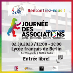 Journée des Associations francophones de Berlin 2023 38 JFA Flyer UFE